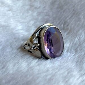 Vintage Silver and Amethyst Ring